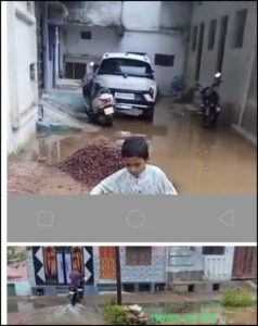 नगर सुधार न्यास कॉलोनी के रहवासी, सिर्फ टैक्स ले रही नगर पालिका , सुविधाओं के नाम पर नहीं की जा रही कोई व्यवस्था, जल भराव से परेशान।