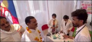 सात दिवसीय विशाल निशुल्क चिकित्सा परामर्श एवं जांच शिविर का सीएमएचओ द्वारा किया गया शुभारंभ। 